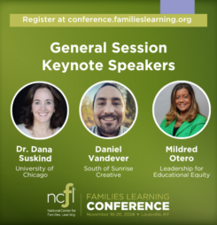 Keynote speakers announced for 2024 Families Learning Conference